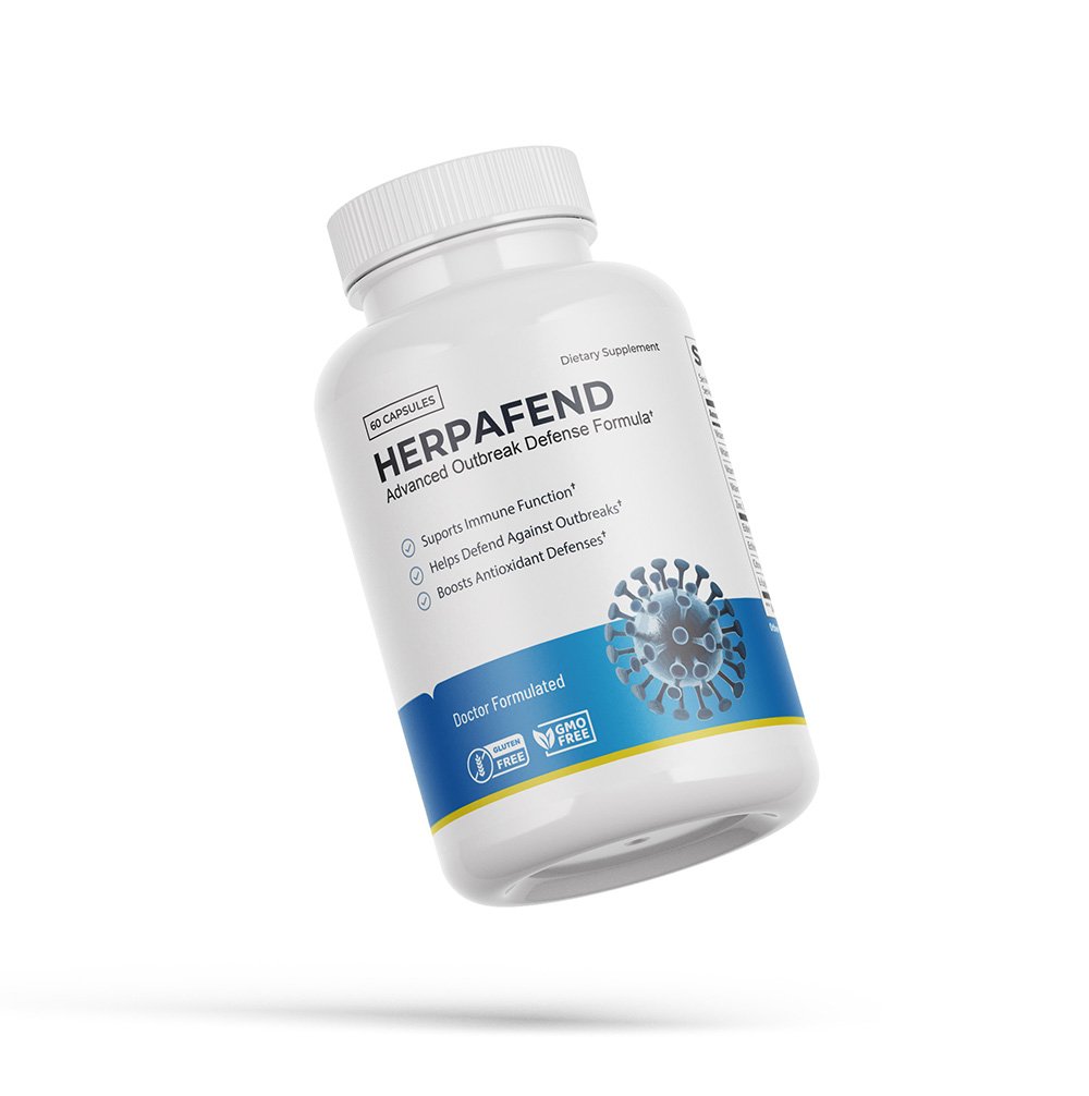 Herpafend supplement bottle